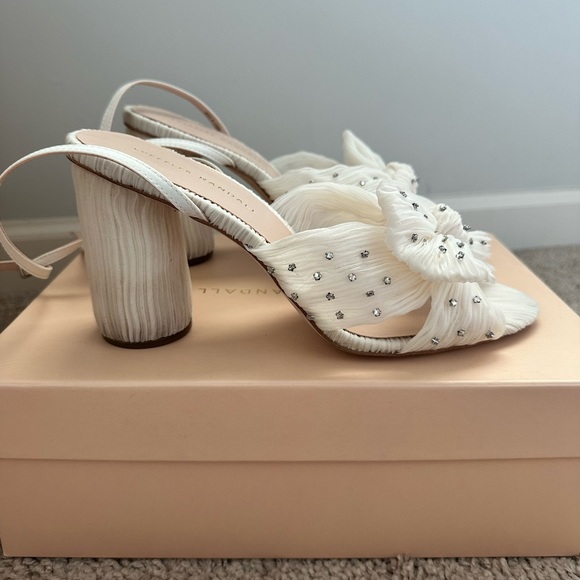 Loeffler Randall Camellia Knotted Sandal in Pearl with Rhinestones - Picture 7 of 9